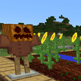 minecraft scenery sunflower